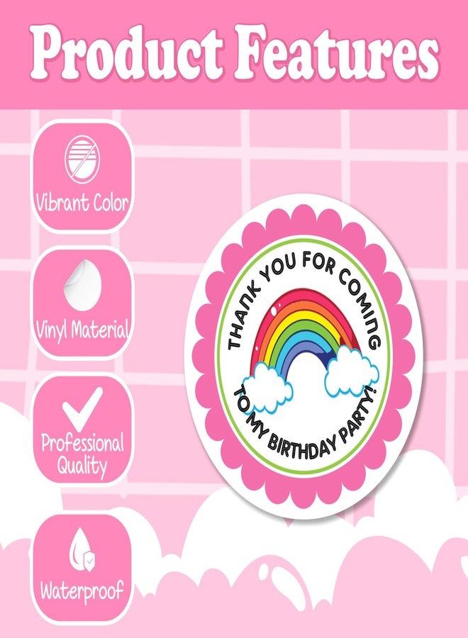 RABOWA Pack 45 Pcs Thank You Stickers for Party Favors Kids Girls Boys Toddlers Colorful Labels Birthday Supplies Funny Cute Aesthetic Sticker Round Waterproof Small Vinyl Decals Bulk - Image 3